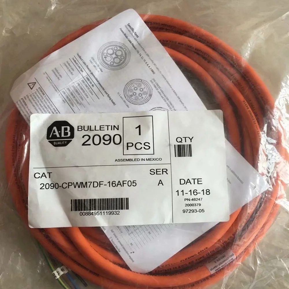 Original Allen-Bradley 2090-CNSSPRS-AA20 Servo Motor Cable