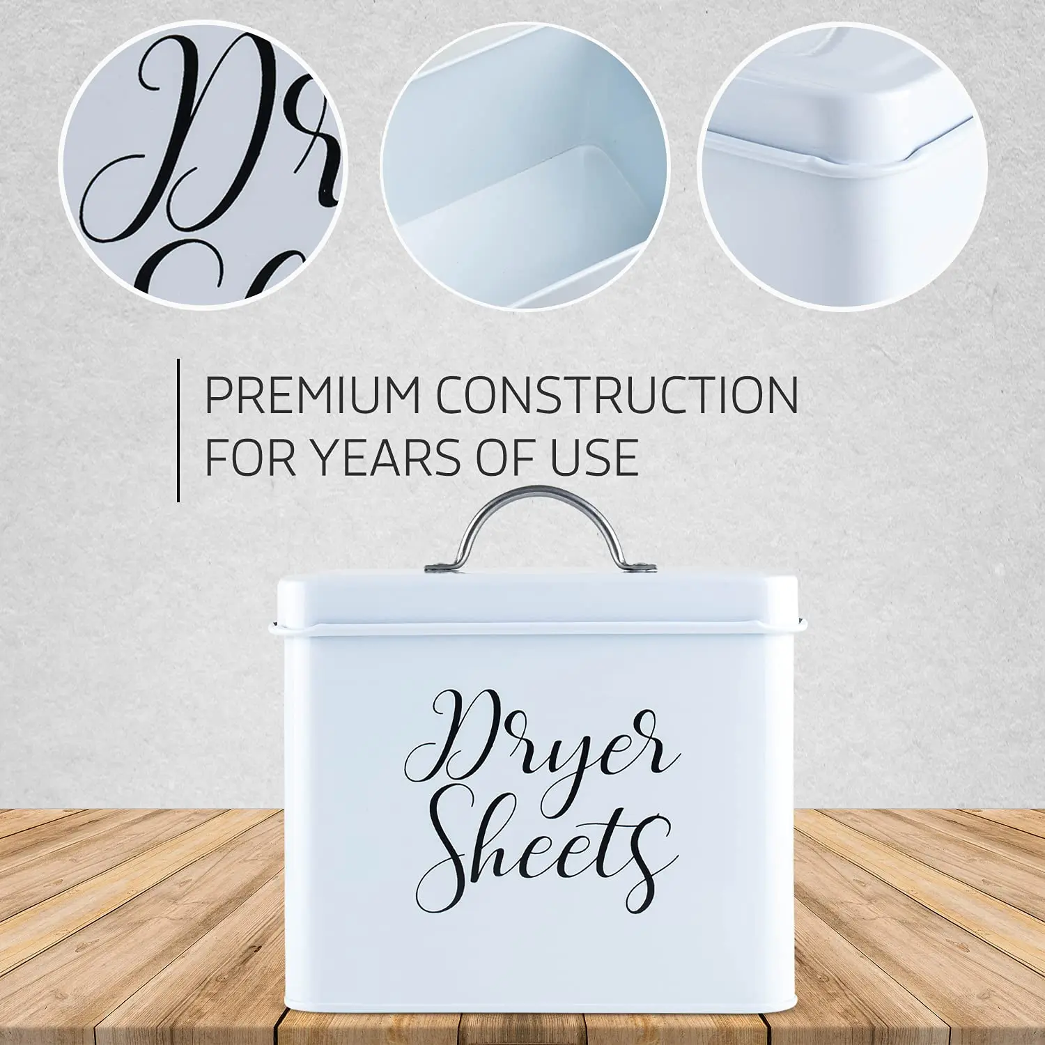 Customize laundry Washing Tablets Capsules Container Tin Metal Dryer Sheets Dispenser