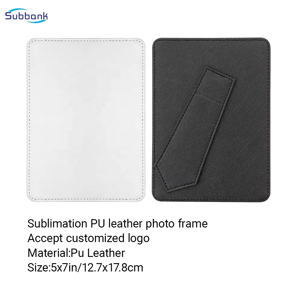 Subbank Sublimation Photo Frames Blanks Custom Printable 5*7inch  Pu Leather Sublimation Photo Frame