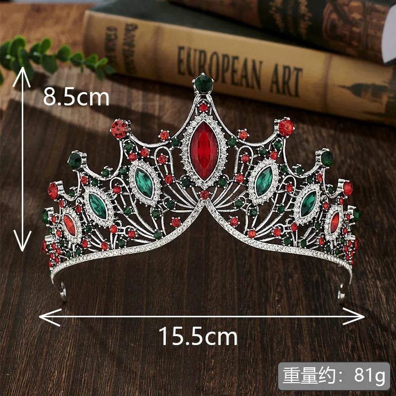 BELLEWORLD wedding hair accessories baroque elegant big crowns for queens corona colorful rainbow gold silver crowns and tiaras