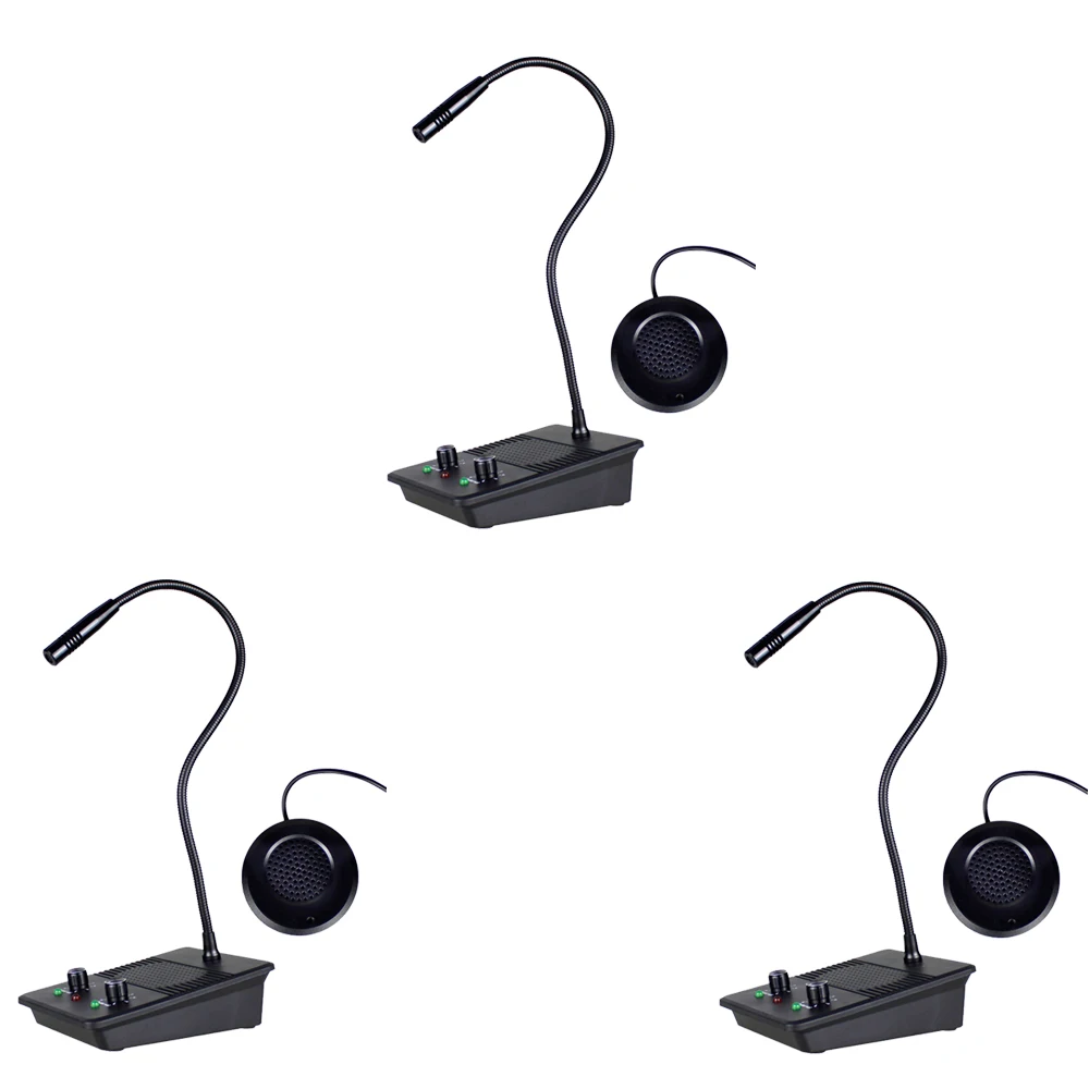 CATEL Window Intercom 3W Anti-interference interphone Bank Counter System Dual-Way Intercommunication Microphone