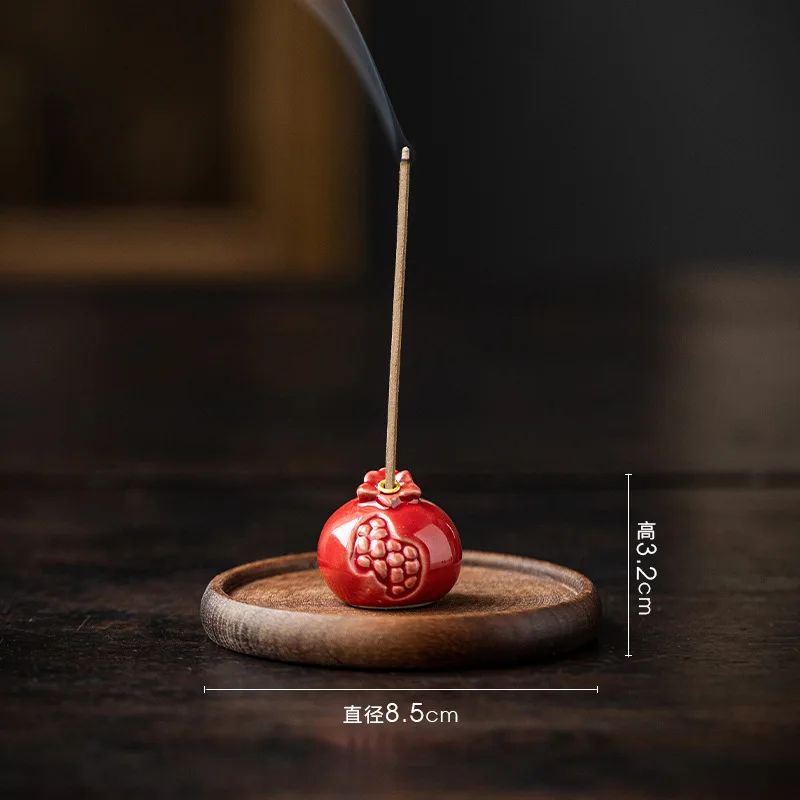 Creative Ceramic Line Incense Burner Home Fruit Persimmon Incenses Rest Indoor Tea Room Cartoon Incense Holder