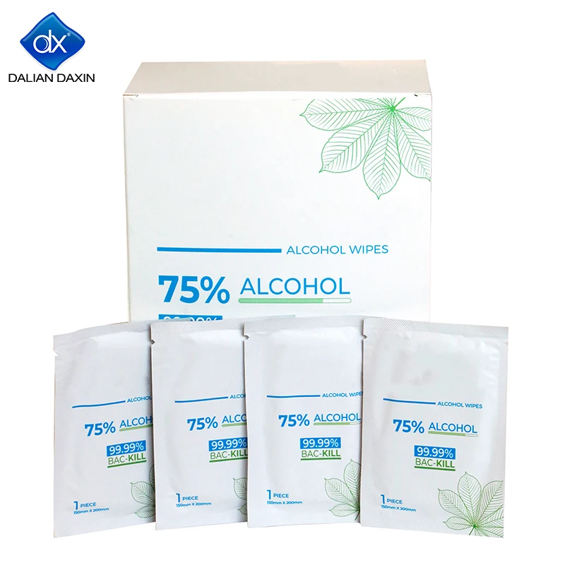 Custom Disposable Surface Cleaning 70% Isopropyl Alcohol Pads Lens Wipes Disinfection