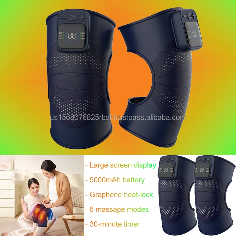 Smart Knee Massage Pad: Graphene Heat, 80dB Voice Broadcast, 6 Modes, ODM OEM Mssagers Suppliers, Manufacturers