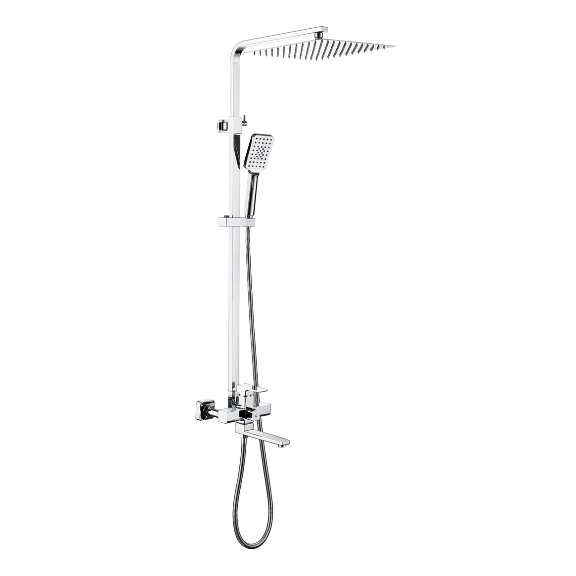 European Modern Style Bathroom Shower Taps Customized Luxury Chrome Wall Mounted Shower Mixer Faucet