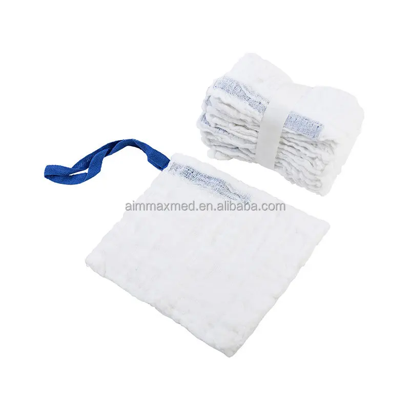 Sterile absorbent hemostatic gauze lap sponge surgical gaza pads 45*45 xray