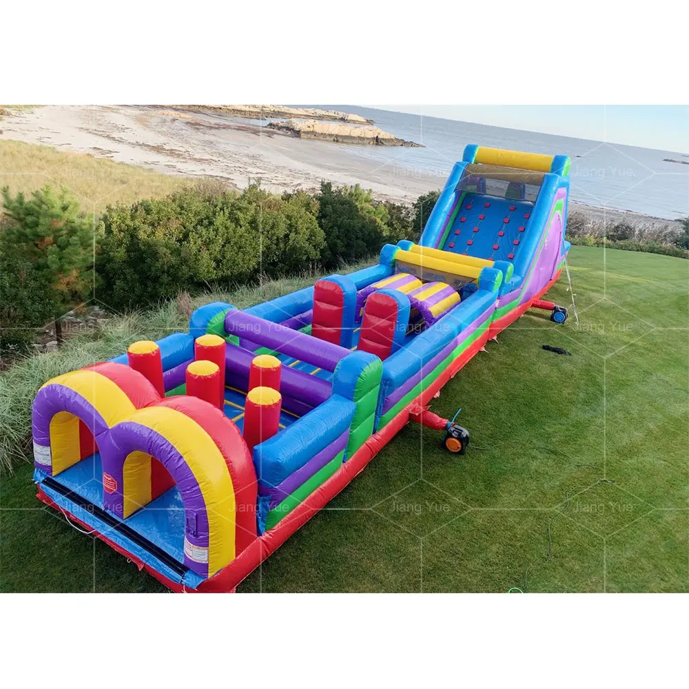 China Fabrica Obstaculo Inflable De Doble Tobogan