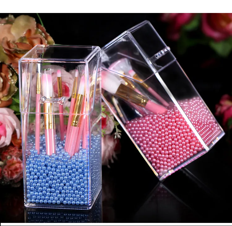 2022 Wholesale Clear  dustproof acrylic Acrylic Makeup Make Up Makeup Brush Holder