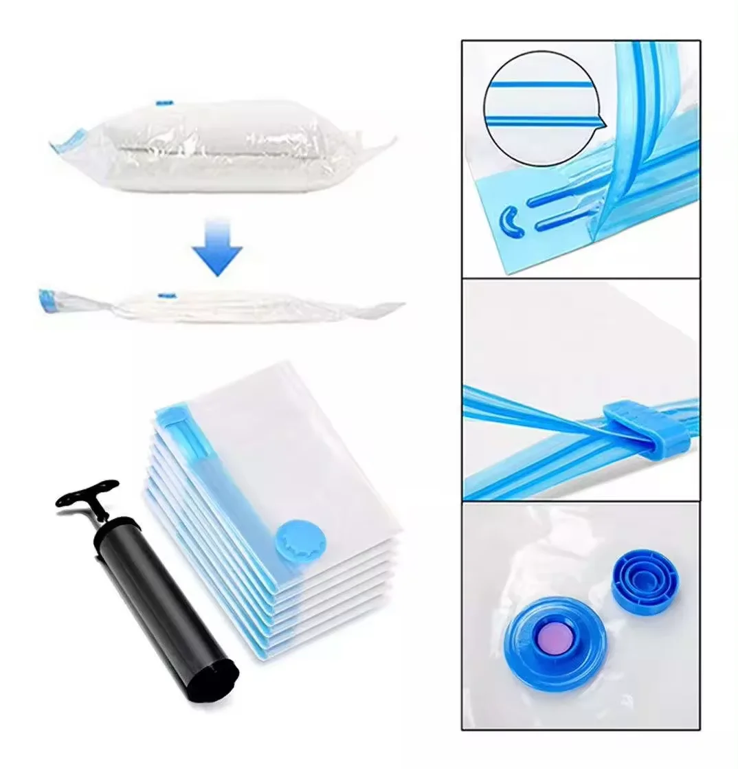 Plastic Reusable Vacuum storage Bags Compressed Space Saver Vacuum Storage Bags For Clothes
