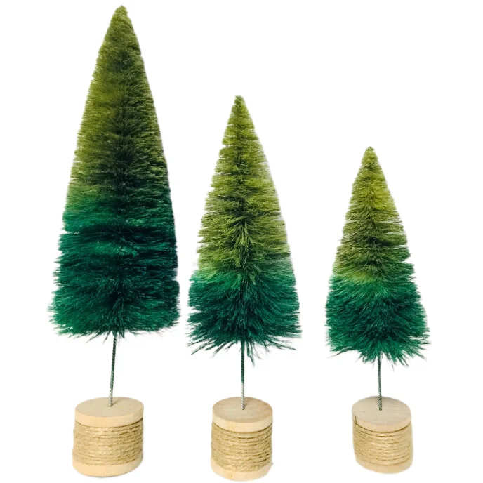 Artificial Mini Small Pine Tabletop Bottle Brush Christmas Tree for Christmas Party Home Decoration
