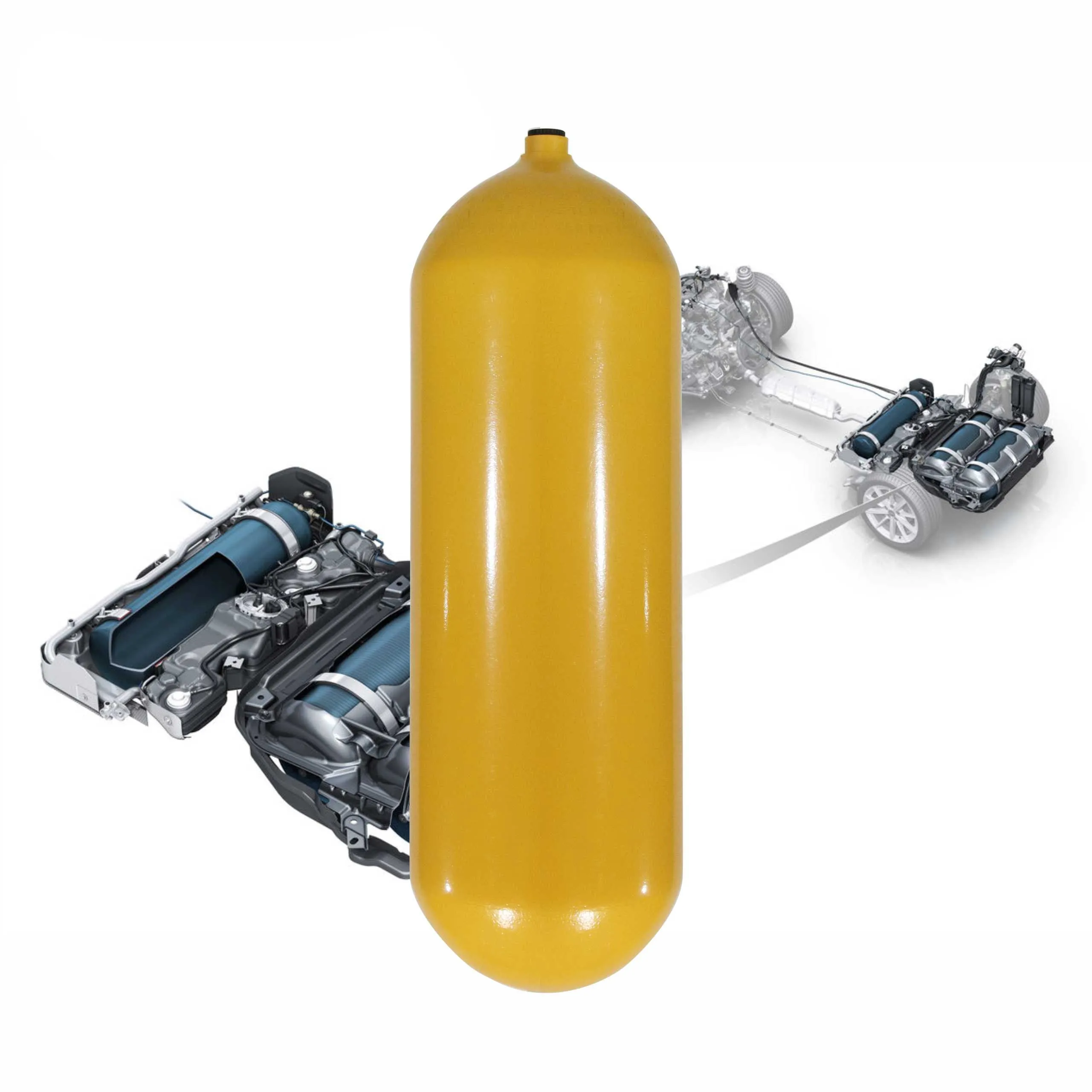 120L Type 2 CNG Cylinders 406mm Wall Thickness Industrial Use for Car Gas Cylinder