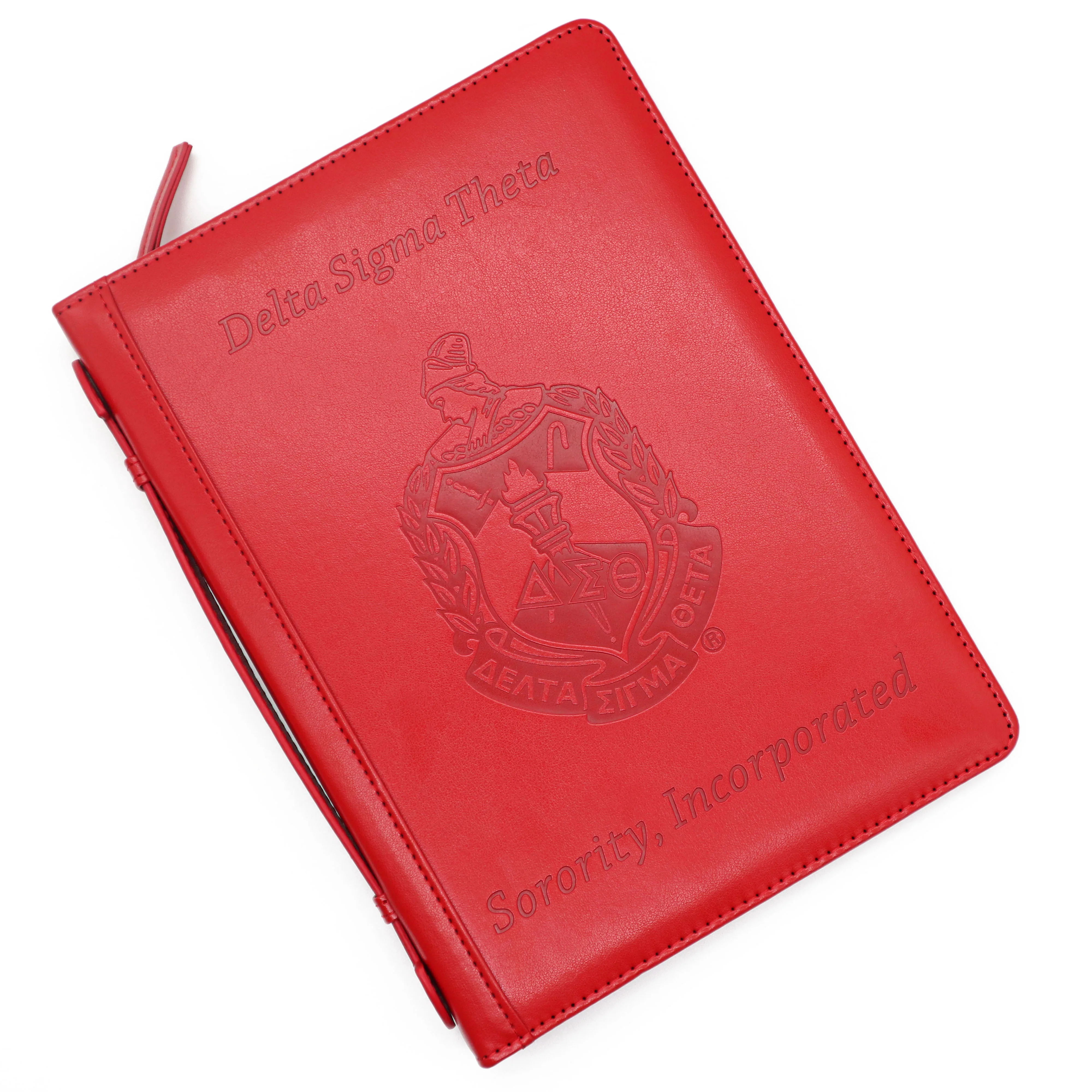 All Greek Groups Sorority Fraternity Delta Red Embossed Leather Ritual Book Covers
