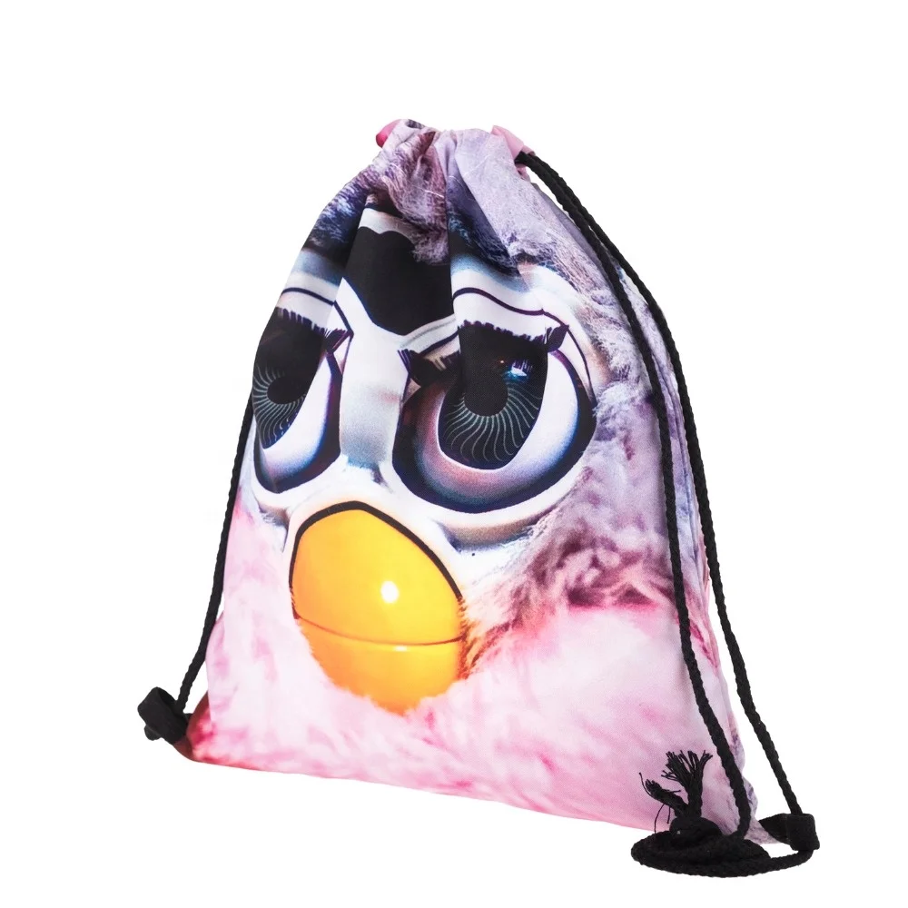  Хит продаж экологически чистые сумки furby с принтом на шнурке под
