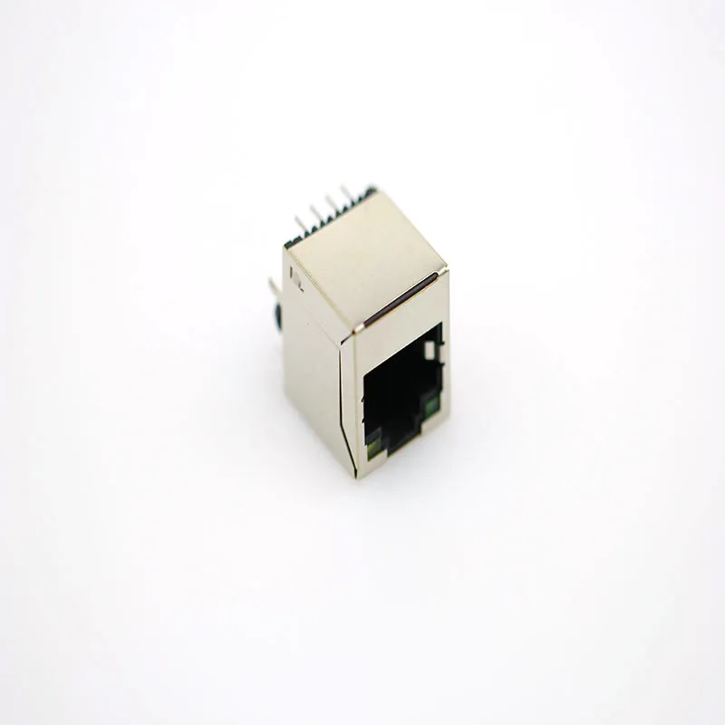 Single port 1*1 RJ45 jack connector female vertical insert type without led  rj45 modular jack No shrapnel
