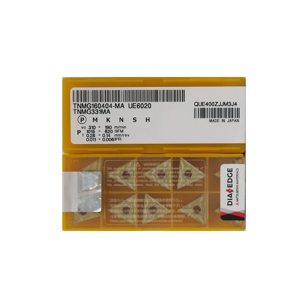Mitsubishi 100% Original TNMG TNMG160412 MA VP15TF TNMG160408 MS UE6020 TNMG160404 MA UE6020 UC5115 Carbide Turning Inserts