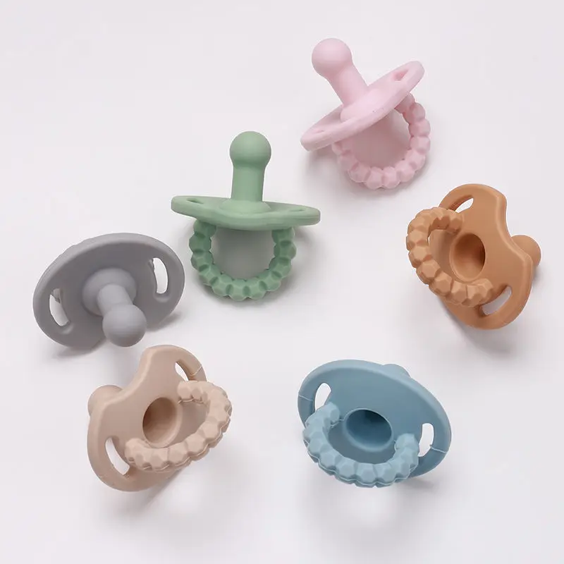 Factory Wholesale Custom Bpa Free Soft Baby Pacifier Silicone Nipple Latex Silicone Soother Baby Pacifier