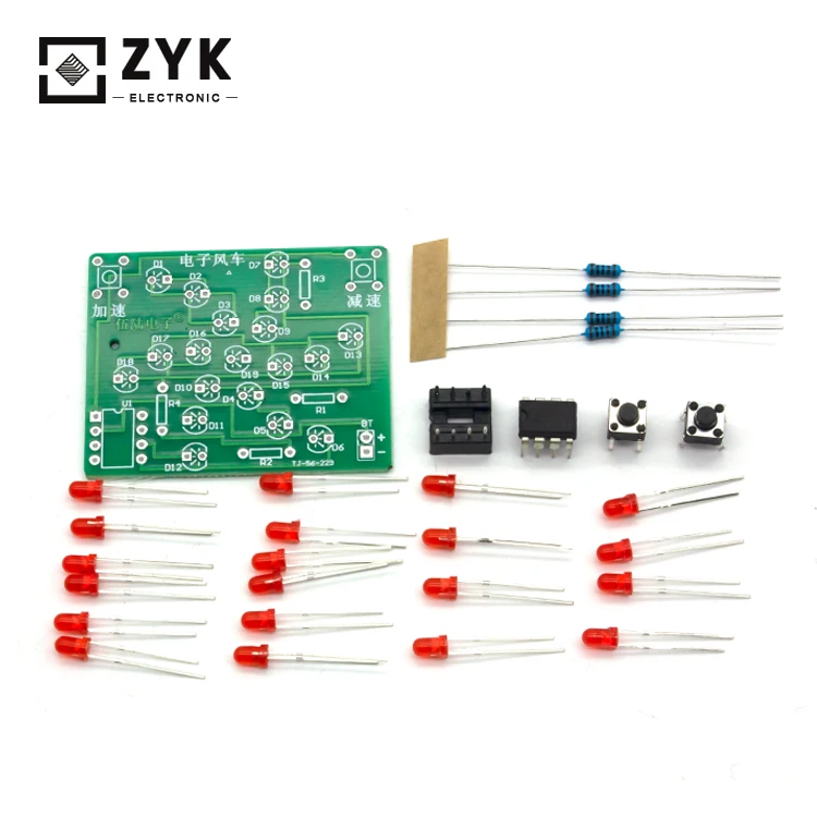 DC 5V DIY Electronic Windmill Training Circuit Experiment Kit Speed Adjustable Design DIY Craft Kit