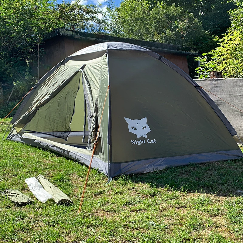 Custom Tent With Logo 2 People Backpacking Small Tent Hiking Camping 1 Person Waterproof One Man Tent