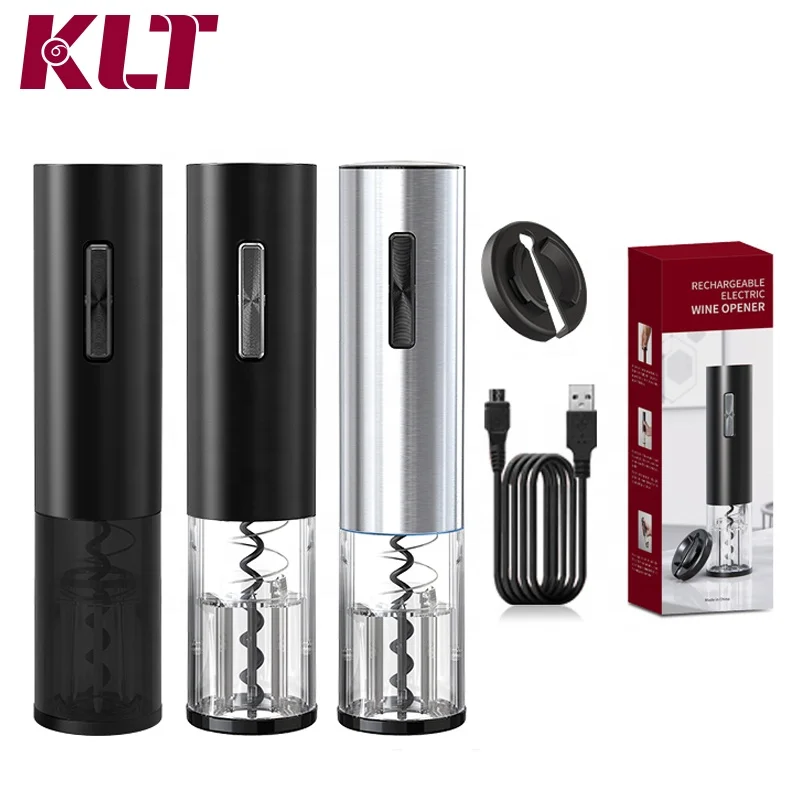 KLT Factory Portable Automatic Red Wine Opener Corkscrew Electric Rechargeable Electric Corkscrew