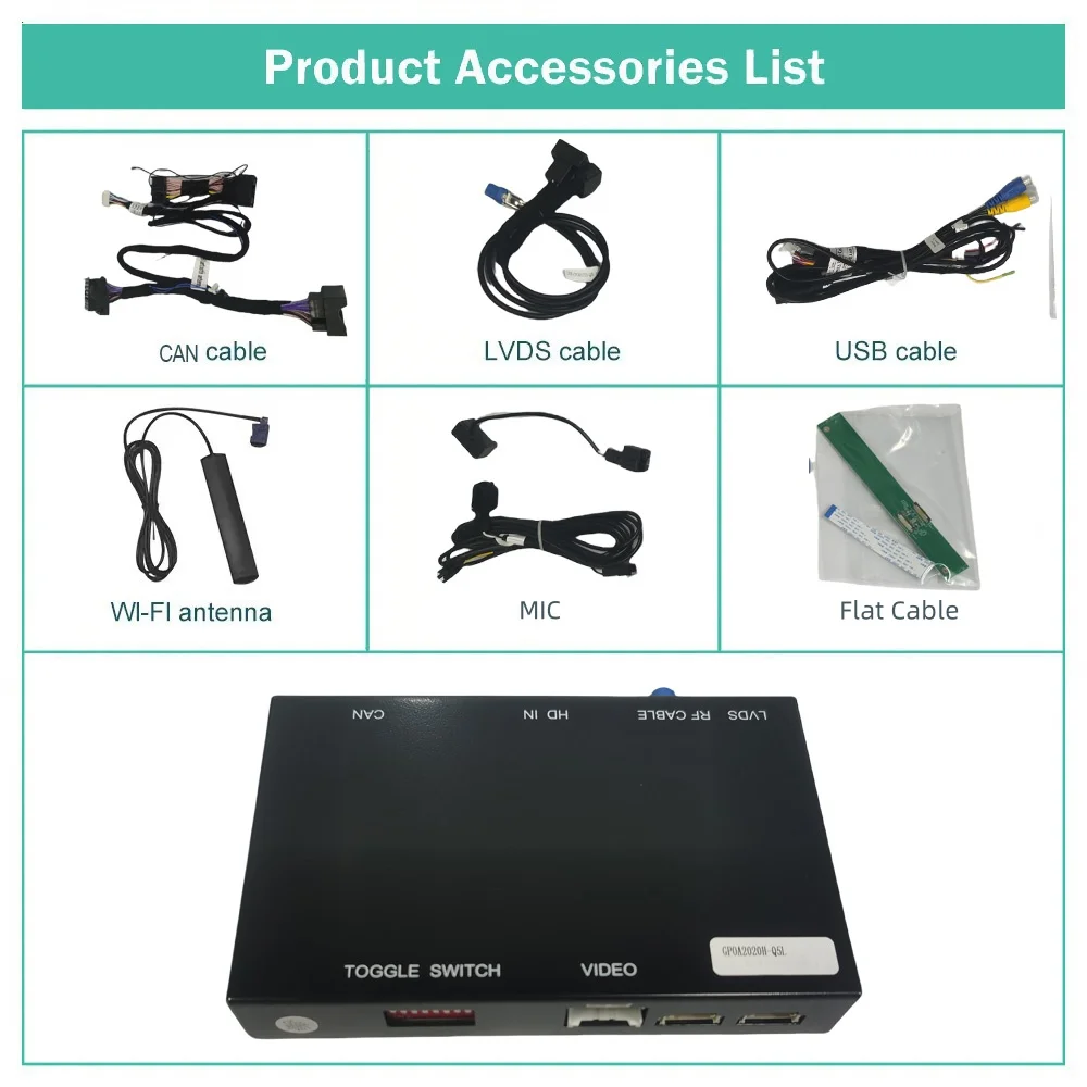 Wireless Q5L Decoder for Audi Q5/A4/A5 6.3 Inch Low Configuration Prev 2018 System:2GMMI  with Carplay/Android Auto/AirPlay etc.