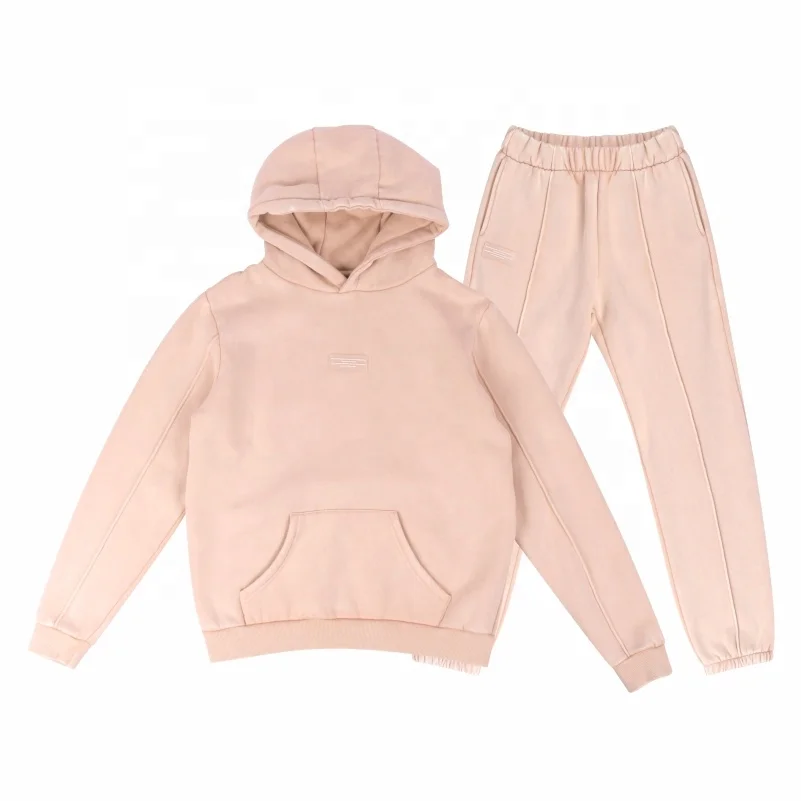 Oem Workout Pink Jogger Sets Ladies Cotton Tracksuits Gym Wear Women Tracksuit Set