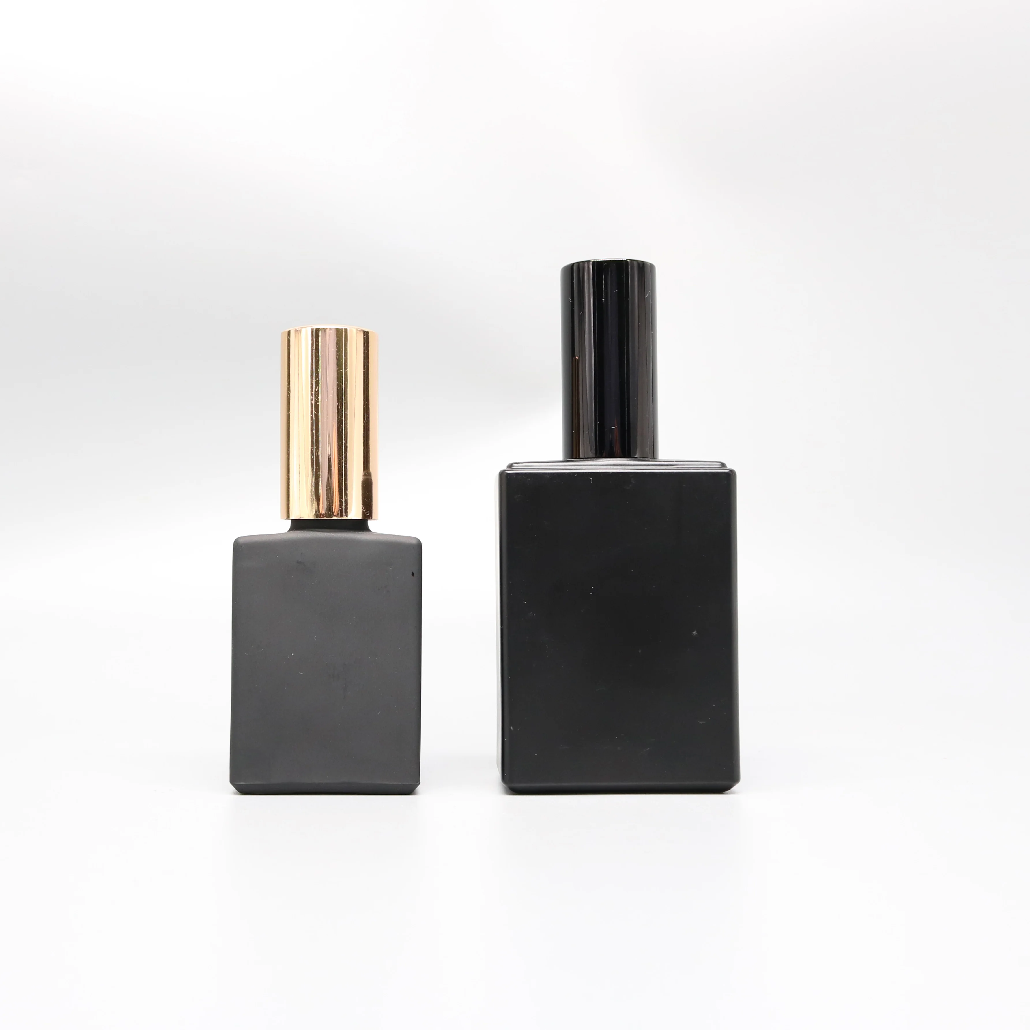 empty 30ml matte black square rectangle clear rectangular glass dropper bottles for  essential oil