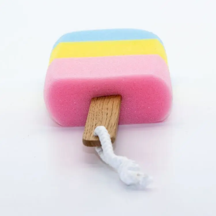 Wholesale Popular Colorful High Quality Ice Cream Bath Sponge Shower Puff