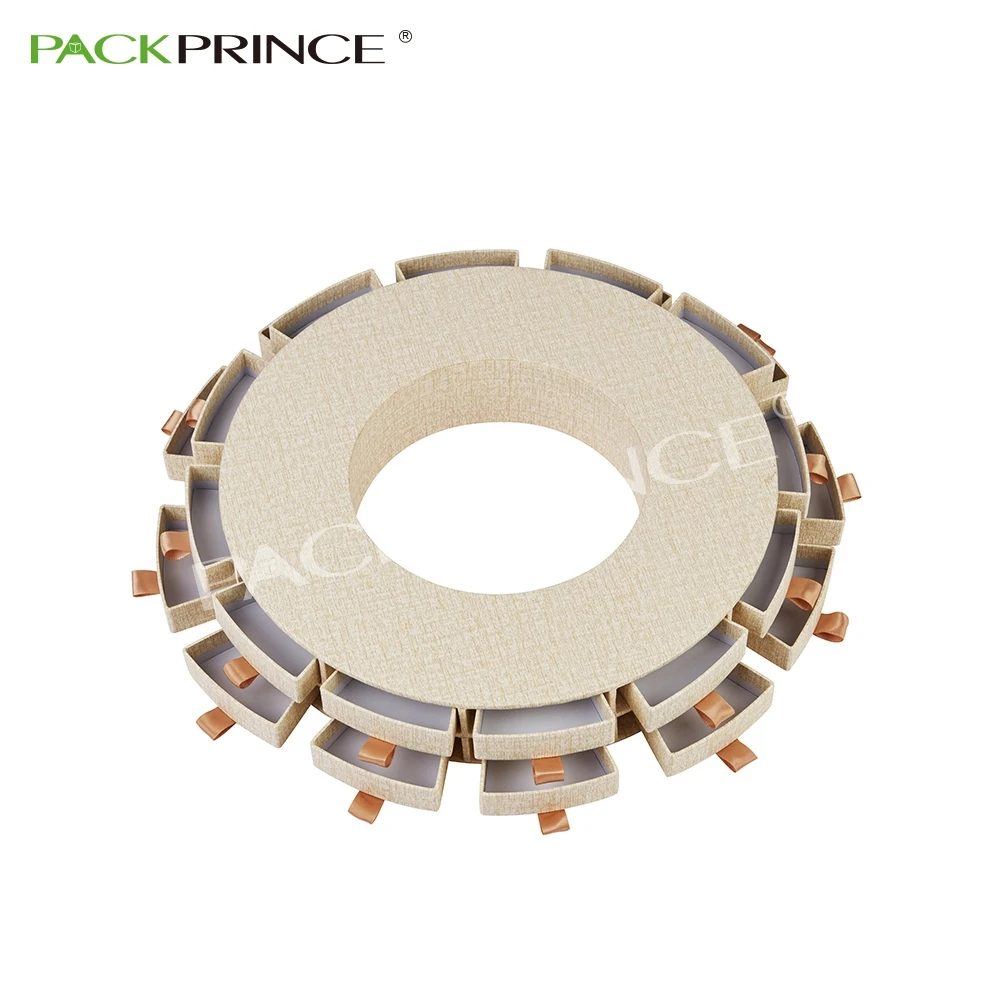 Food Grade Cardboard Fancy Bespoke Surprise Gift Packaging Macron Round Box Rigid Boxes Packprince Paperboard Accept