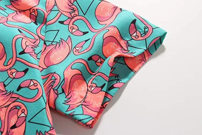 Повседневная гавайская рубашка с короткими рукавами и цифровым принтом для больших мальчиков