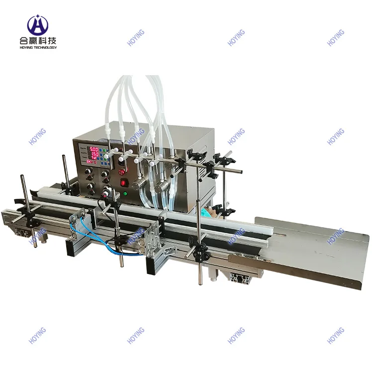 6 Heads Automatic Oral Liquid Essential Oil Solvent Glass Vial Small Bottle Filling Machines With Conveyor For Perfume