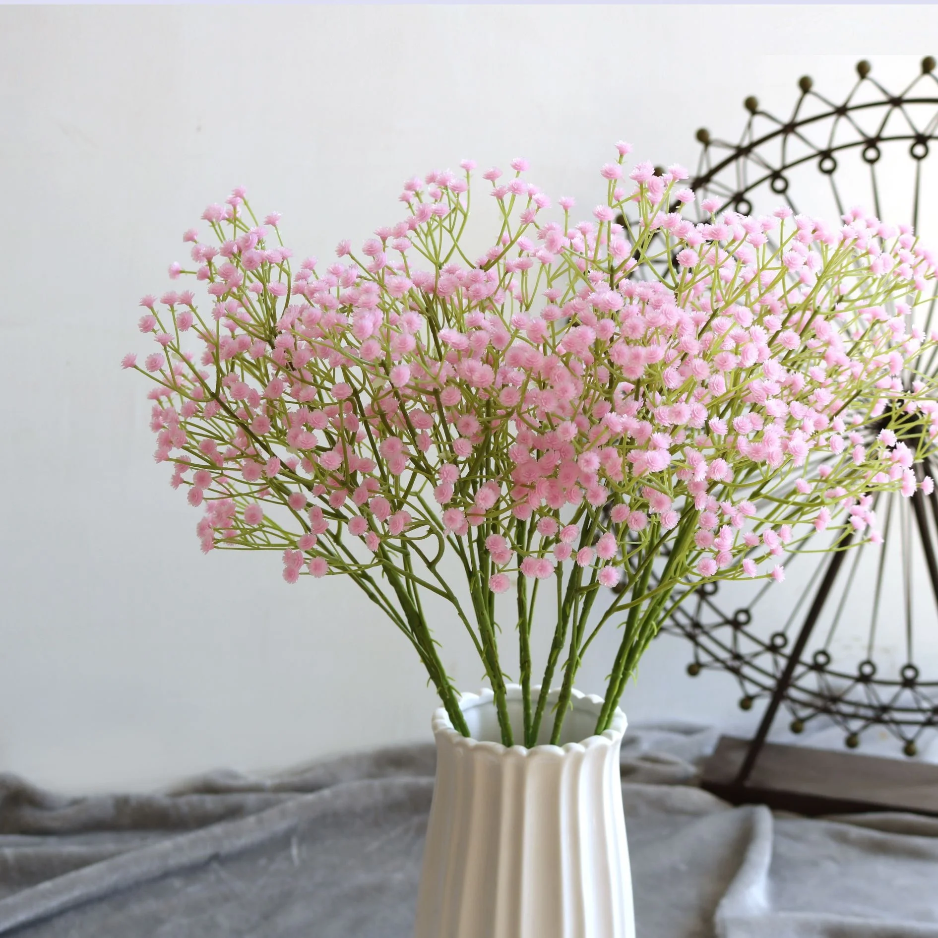 China Flower Decoration Gypsophila Preserved Dried Flower Gypsophila Artificial Wedding Flower