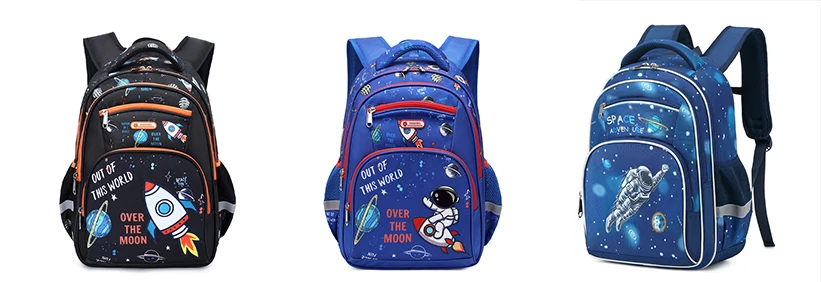 2023 school bags for boys and girls children backpacks polyester space mermaid cartoon backpacks back to school girl bookbags