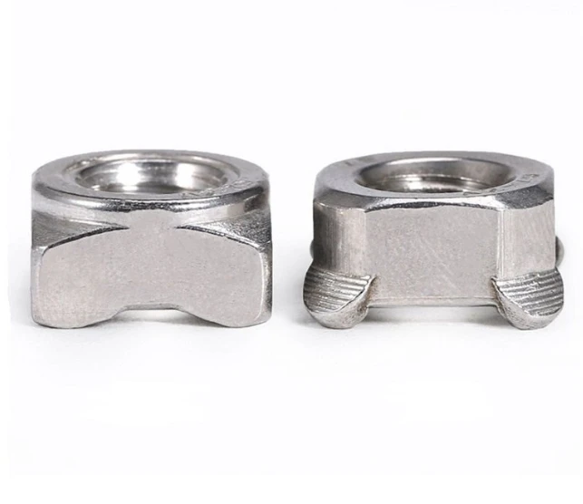 304 stainless steel four-square welded nuts production wholesale standard fastening bolts screws nuts screws