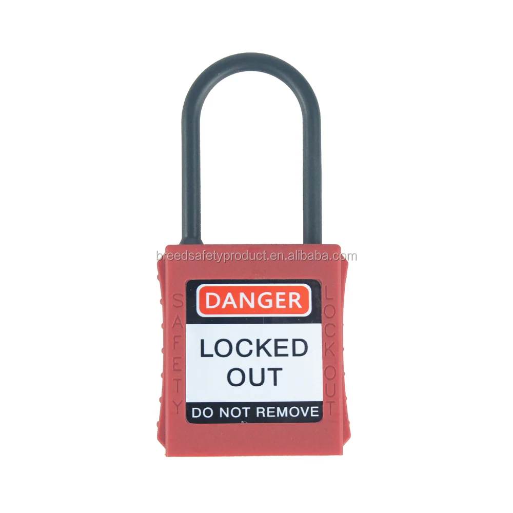 4MM Insulated Nylon Shackle 38MM Safety Padlocks Master Key Safety Lockout Tagout  KA KD G71N