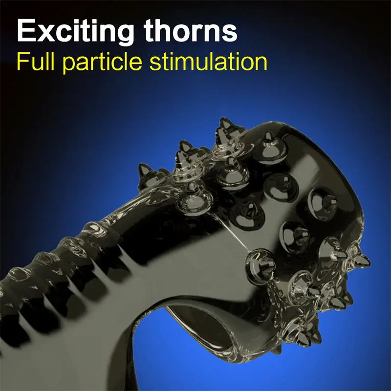 MOGlovers Black Wholesale Rubber Crystal Waterproof Silicone Sex Toy For Men Male Cock Ring Dragon Cock Sleeve