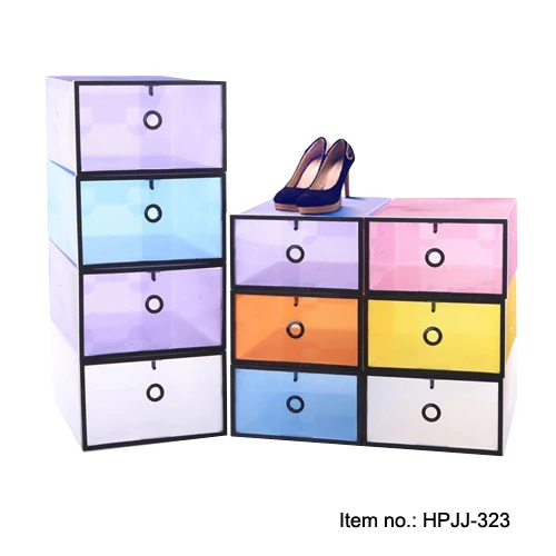 Clear plastic shoe box colorful plastic shoe box pvc shoe box