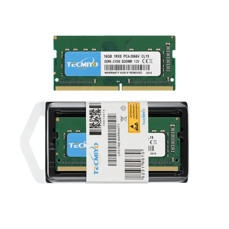 TECMIYO DDR4 16GB Laptop RAM 2666MHz SODIMM PC4 Non ECC Unbuffered