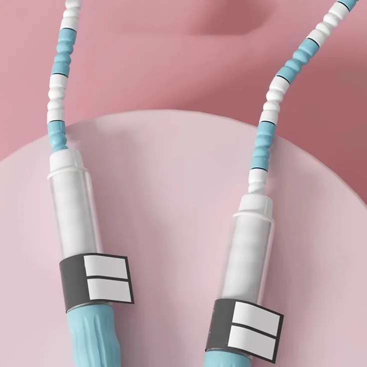 Smart Digital Counter PVC Jump Rope for Kids 3M Bamboo Skipping Rope with Custom Logo Heavy Plastic Jump Rope