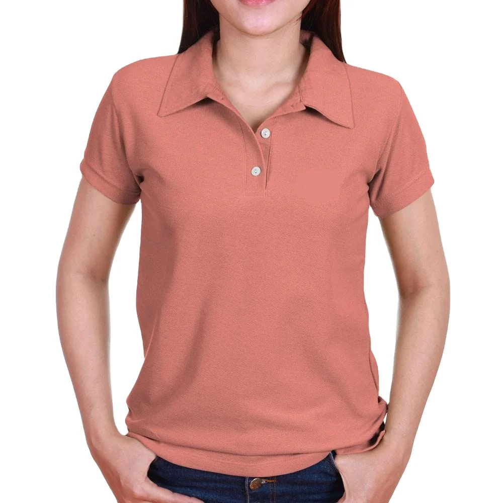 Women Polo T Shirt 100% Cotton for Girls Short Sleeve Formal Casual T Shirt From Bangladesh