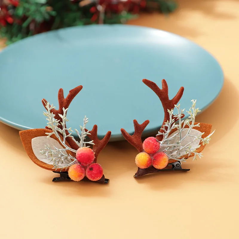 Christmas Reindeer Antlers Headband Hairpins Hairbands Girls Beauty Headdresses Cute Christmas Clips Hair Accessories