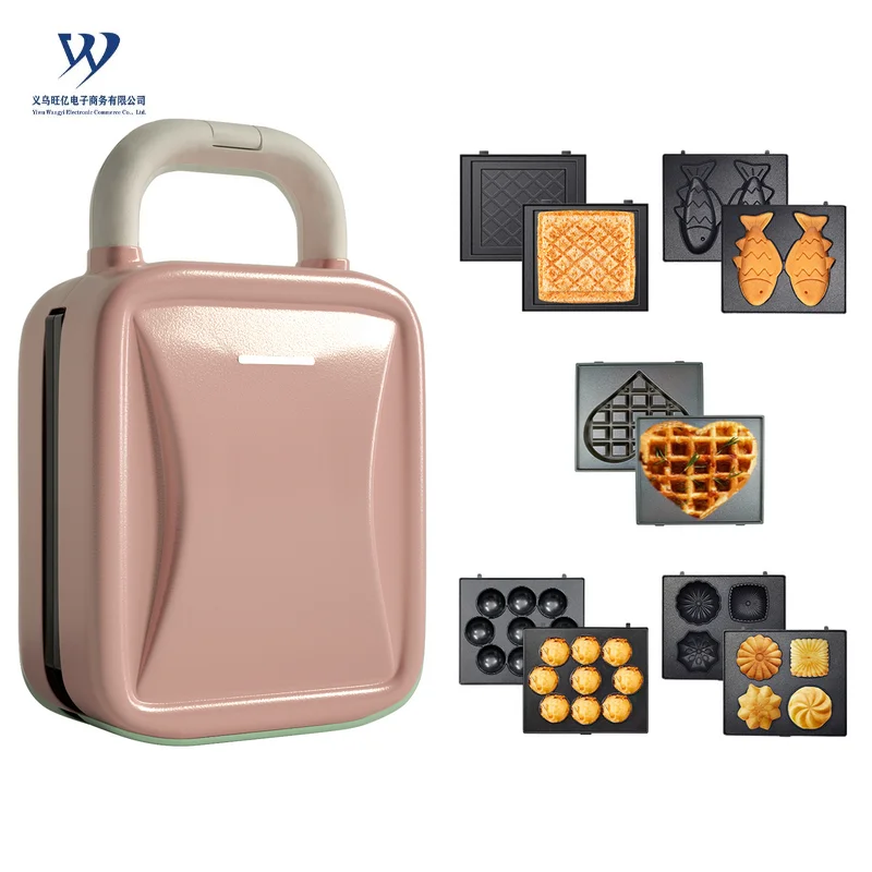 high quality Large ywwy Auto Square Price 3 in 1 breakfast makers taiyaki gaufrier round Maker Mini Waffle toaster