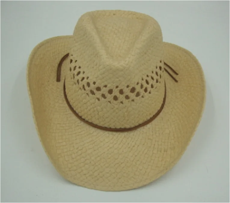 Natural Grass Spring Summer Cowboy Hat Adults Straw Hat Straw Visor