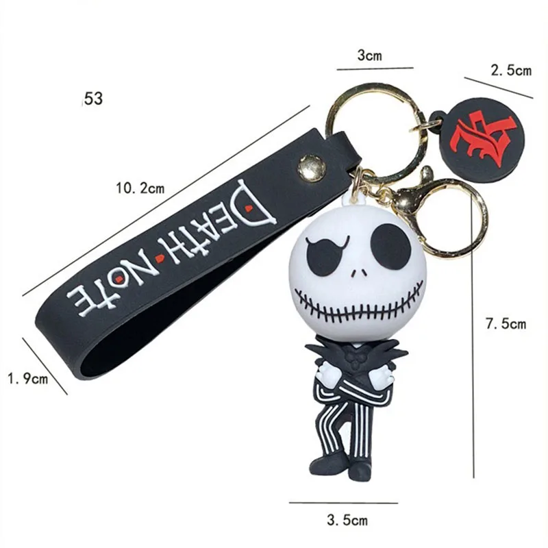 Cartoon 3d Silicone Halloween Keychain Figure Anime Nightmare Toys Accessories Soft Cute Pumpkin Keyring Jack Doll Pendant Gift