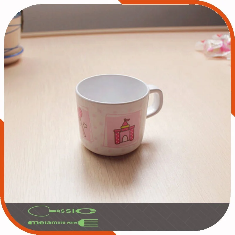 Cute Printing Melamine Kids Cup With Handle