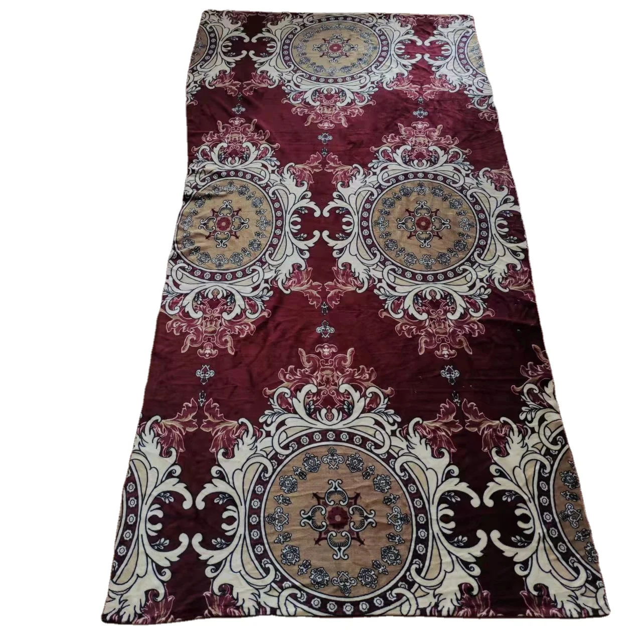 Buy Knitted Fabrics Online Sale Designer Logo Single-Sided Microfiber Printed Flannel Fabric