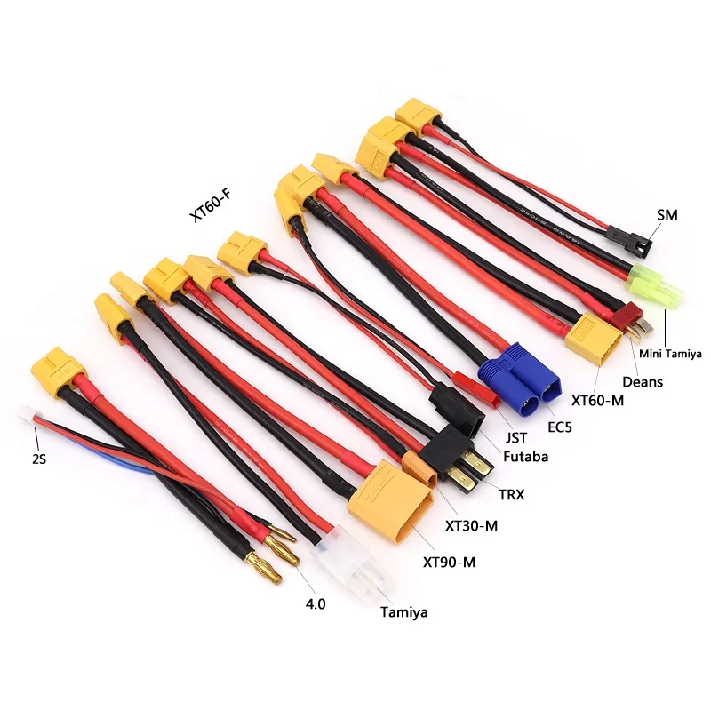 xt60 male female connector terminal adapter with silicone wire leads for RC lipo battery