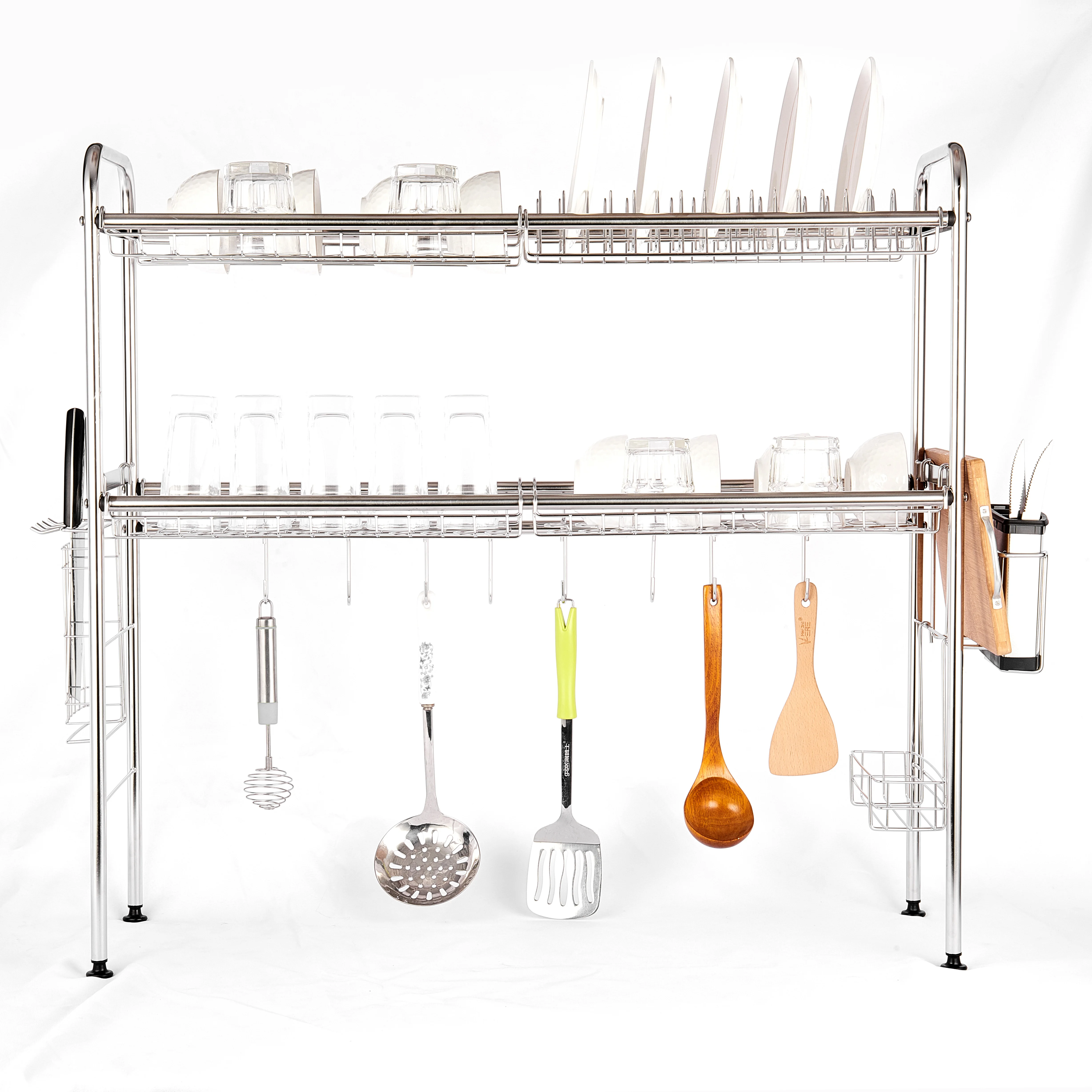 Над раковиной сушилка для посуды из нержавеющей стали кухонная Подставка для хранения над раковиной сушилка для посуды