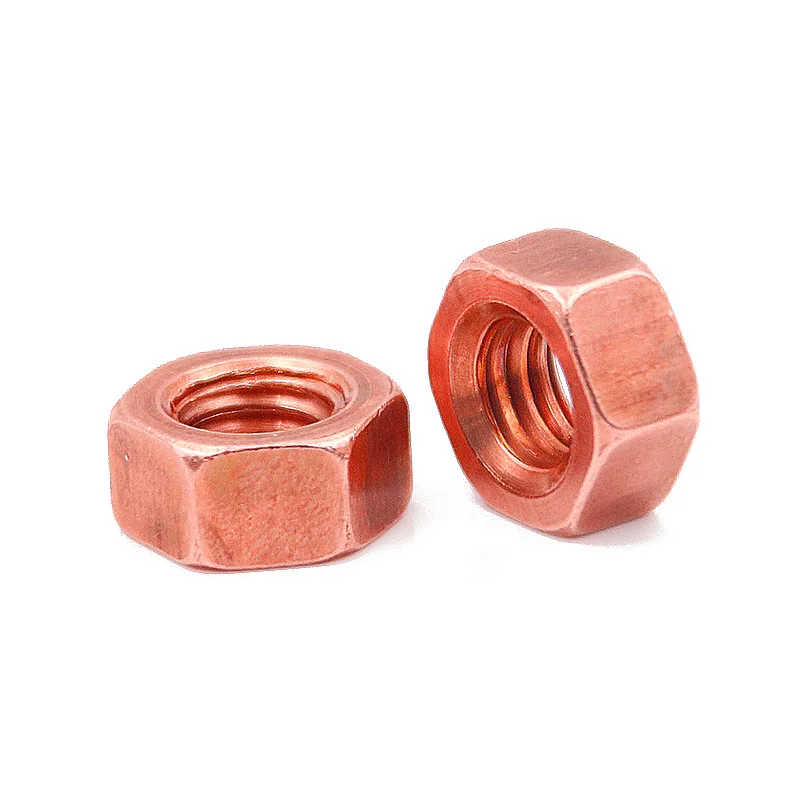 DIN934 hex copper nut m3m4m5m6m8m10m12m14m16m20 national standard fastener copper nut