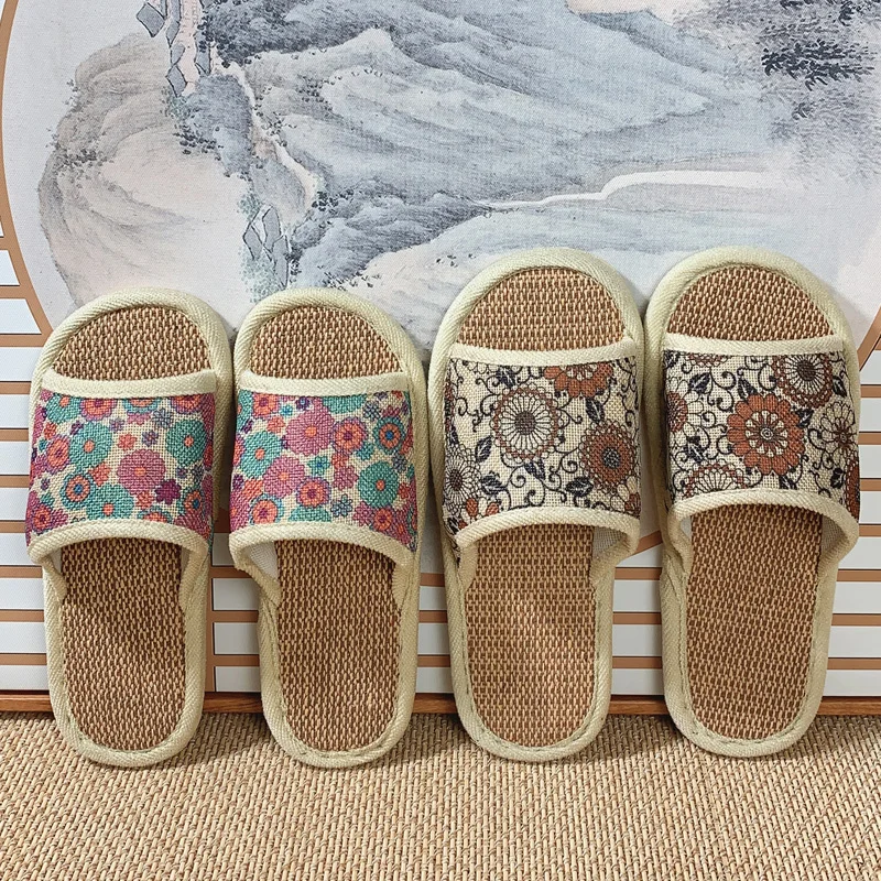 Hotel Reusable Mules Slippers Summer/Spring Breathable Anti-Slip Sweat Absorption Disposable Design