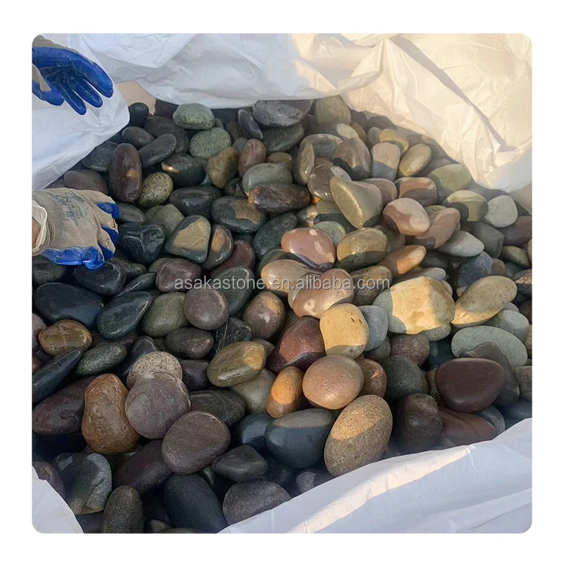 Natural Mixed Cobblestones Washed Cobble Paving Outdoor Garden Stone Decorative Home Pool Landscaping Rock River Stone Pebbles